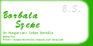 borbala szepe business card
